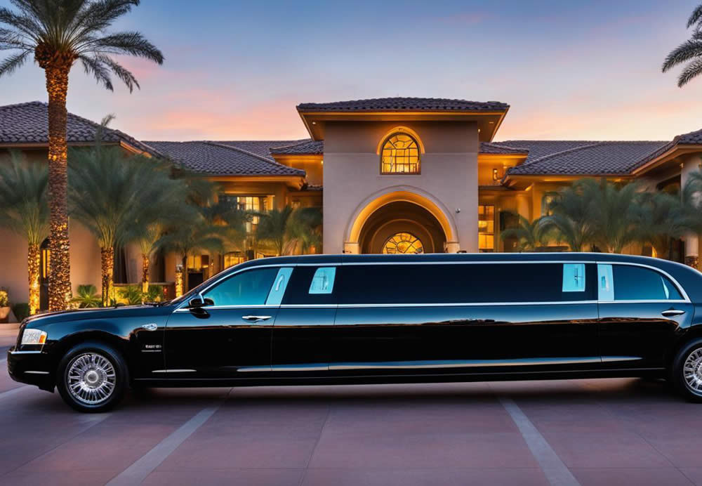 limo in front of building